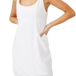 Organic Cotton Woven Libby Adjustable Strap Scoop Neck Mini Dress